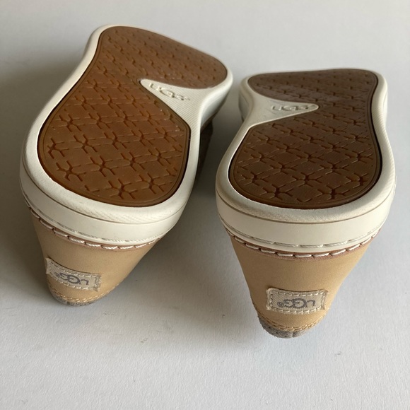 UGG Grey Suede Cream Leather Low Top Sneakers size 8 - Picture 11 of 15